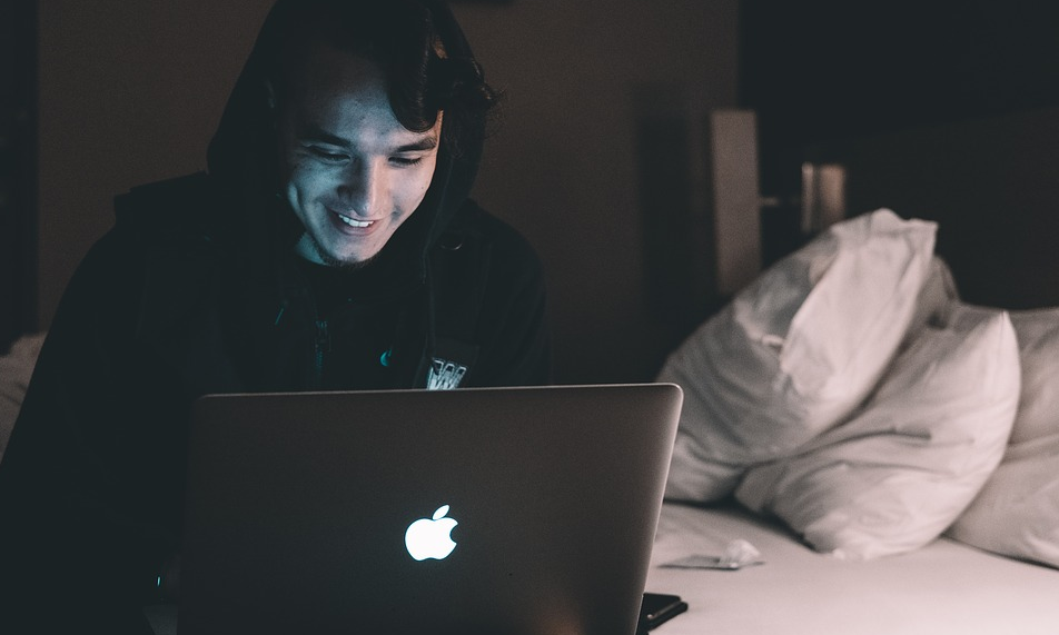 laptop, man